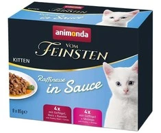 Kačių Maistas - ANIMONDA Vom Feinsten Kačiukams Drėgnas Maistas Su Padažu 8x85g