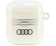 Audi IML Geometric Pattern AirPods 1/2,dėklas baltos spalvos AU-IMLAP-A6/D3-WE
