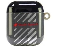 Apple AirPods 1 / 2 Audi IML Sport Cover (AUS-IMLAP-RSQ/D1-BK) dėklas ausinėms juodos spalvos