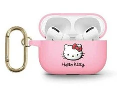 Apple AirPods 3 Hello Kitty Silicone 3D Kitty Head (HKA33DKHSP) ausinių dėklas rožinės spalvos