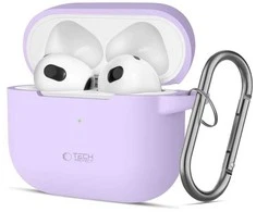 Apple AirPods 3 Tech-Protect silikoninis dėklas ausinėms levandų spalvos