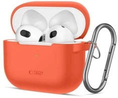 Apple AirPods 3 Tech-Protect silikoninis Neon dėklas ausinėms oranžinės spalvos