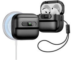 Apple AirPods 4 ESR Pulse Halolock Magsafe dėklas jūsų ausinėms juodos spalvos