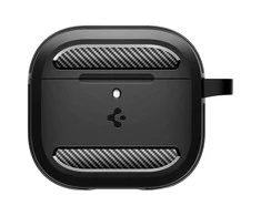 Apple AirPods 4 Spigen Rugged Armor Matte dėklas ausinėms juodos spalvos