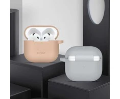 Apple AirPods 4 Tech-Protect silikoninis Hook dėklas jūsų ausinėms pilkos spalvos