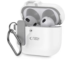 Apple AirPods 4 Tech-Protect Slim Hook dėklas jūsų ausinėms baltos spalvos