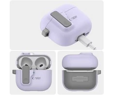 Apple AirPods 4 Tech-Protect Slim Hook dėklas jūsų ausinėms levandų spalvos