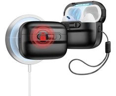 Apple AirPods Pro 1 / 2 ESR Cyber Armor Halolock MagSafe ausinių dėklas juodos spalvos