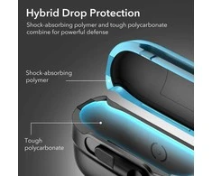 Apple AirPods Pro 1 / 2 ESR Cyber Armor Halolock MagSafe ausinių dėklas juodos spalvos