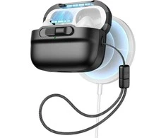Apple AirPods Pro 1 / 2 ESR Cyber Armor Halolock MagSafe ausinių dėklas juodos spalvos