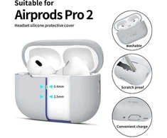 Apple AirPods Pro 1 / 2 Tech-Protect silikoninis Crayon dėklas ausinėms pilkos spalvos