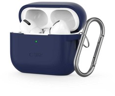 Apple AirPods Pro 1 / 2 Tech-Protect silikoninis su karabinu dėklas ausinėms mėlynos spalvos