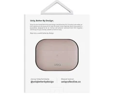 UNIQ dėklas Lino AirPods Pro 2 genSilicone (2022/2023) rožinės spalvos