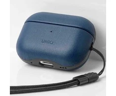 UNIQ dėklas Terra AirPods Pro 2 gen.Genuine Leather (2022/2023) mėlynos spalvos