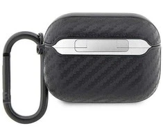 Apple AirPods Pro BMW Carbon Double Metal Logo (BMAPWMPUCA2) ausinių dėklas juodos spalvos