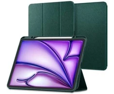 Spigen Urban Fit – dėklas, skirtas iPad Air 11 M3 2025 / M2 2024 / iPad Air 10.9 5th–4th gen. 2022–2020, Midnight žalias