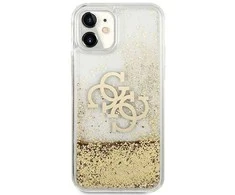 Apple iPhone 11 Guess dėklas 4G Big Liquid Glitter (GUHCN61LG4GGO) aukso spalvos