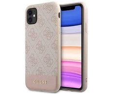 Apple iPhone 11 Guess Dėklas 4G Stripe (GUHCN61G4GLPI) rožinės spalvos
