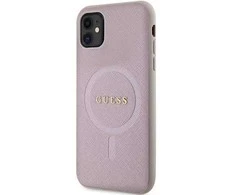 Dėklas GUESS GUHMN61PSAHMCP IPHONE 11 / XR 6.1 "Rožinis / Rožinis HARDCASE SAFFIANO MAGSAFE
