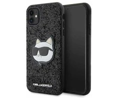 Apple iPhone 11 Karl Lagerfeld dėklas Glitter Choupette Patch (KLHCN61G2CPK) juodos spalvos
