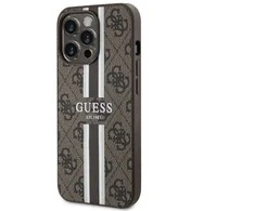 Apple iPhone 11 / XR Guess dėklas 4G Printed Stripe MagSafe (GUHMN61P4RPSW) rudos spalvos