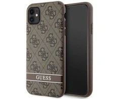 Apple iPhone 11 / XR Guess dėklas 4G Stripe (GUHCN61P4SNW) rudos spalvos