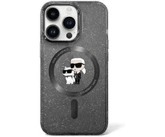 Apple iPhone 11 / XR Karl Lagerfeld dėklas Karl&amp;Choupette Glitter MagSafe (Klhmn61hgkcnok) juodos spalvos