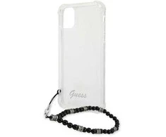 Apple iPhone 12 / 12 Pro Guess dėklas Juodas Pearl (GUHCP12MKPSBK) skaidrus