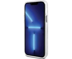 Apple iPhone 12 / 12 Pro Guess Dėklas Metal Outline Magsafe (GUHMP12MHTRMS) sidabrinės spalvos