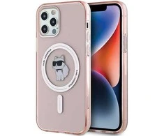 Apple iPhone 12 / 12 Pro Karl Lagerfeld dėklas IML Choupette MagSafe (KLHMP12MHFCCNOP) rožinės spalvos