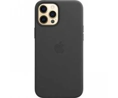 Dėklas MHKM3ZE/A Apple Leather Magsafe dangtelis, skirtas iPhone 12 Pro Max Juodas