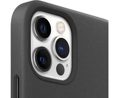 Dėklas MHKM3ZE/A Apple Leather Magsafe dangtelis, skirtas iPhone 12 Pro Max Juodas