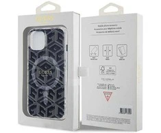Dėklas GUESS GUHMP15SHGCUSTGK IPHONE 15/14/13 6.1 "Juodas / Juodas HARDCASE IML GCUBE MAGSAFE