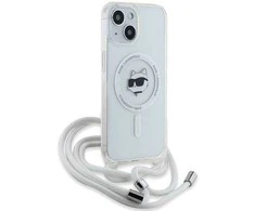 Karl Lagerfeld KLHMP13MHCCHNT Apple iPhone 13/ 14 / 15 6.1″ kietas dėklas skaidrus IML Choupette Head & Cord