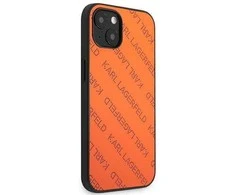 Karl Lagerfeld KLHCP13MPTLO Apple iPhone 13 / 14 / 15 6,1″ kietas dėklas oranžinis Perforated Allover
