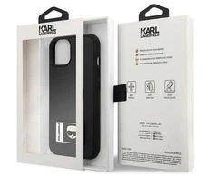 Karl Lagerfeld KLHCP13S3DKPK Apple iPhone 13 mini 5,4″ juodos spalvos kietas dėklas Ikonik Patch