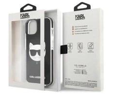Karl Lagerfeld KLHCP13STPECK Apple iPhone 13 mini 5,4″ kietas dėklas juodos spalvos Choupette Head