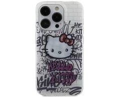 Apple iPhone 13 Pro Hello Kitty dėklas IML Kitty On Bricks Graffiti (HKHCP13LHDGPHT) baltos spalvos