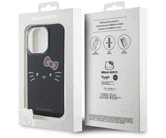 Apple iPhone 13 Pro Hello Kitty dėklas IML Kitty Face (HKHCP13LHKHLK) juodos spalvos
