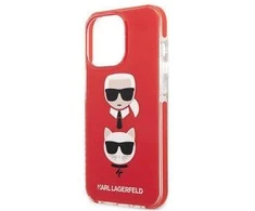 Apple iPhone 13 Pro Karl Lagerfeld dėklas Karl&amp;Choupette Head (KLHCP13LTPE2TR) raudonos spalvos