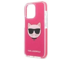 Karl Lagerfeld KLHCP13LTPECPI Apple iPhone 13 Pro / 13 6,1″ kietas dėklas fuschia Choupette Head