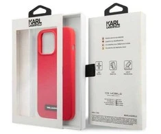 Karl Lagerfeld KLHCP13LSLMP1R Apple iPhone 13 Pro / 13 6,1″ kietas dėklas red Silicone Plaque