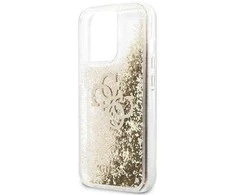 Apple iPhone 13 Pro Max Guess Hardcase 4G Big Liquid Glitter (GUHCP13XLG4GGO) telefono dėklas aukso spalvos