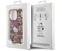 Apple iPhone 13 Pro Max Hello Kitty dėklas IML Tags Graffiti (HKHCP13XHDGPTP) rožinės spalvos