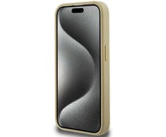 Hello Kitty HKHMP13XPGHCKD Apple iPhone 13 Pro Max 6.7″ Gold kietas dėklas Leather Kitty Head MagSafe