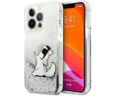 Apple iPhone 13 Pro Max Karl Lagerfeld dėklas Liquid Glitter Choupette Fun (KLHCP13XGCFS) sidabrinės spalvos