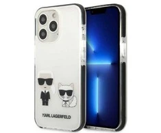Apple iPhone 13 Pro Max Karl Lagerfeld dėklas Karl &amp; Choupette baltos spalvos