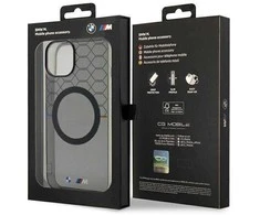 BMW BMHMP14SHGPK Apple iPhone 14 15 13 6.1″ dėklas pilka Pattern MagSafe