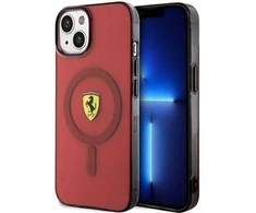 Ferrari FEHMP14SURKR Apple iPhone 14 / 15 / 13 6.1″ red kietas dėklas Translucent Magsafe