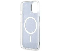 Guess GUHMP14SPCUMAK Apple iPhone 14 / 15 / 13 6.1″ juodos spalvos kietas dėklas Marble MagSafe